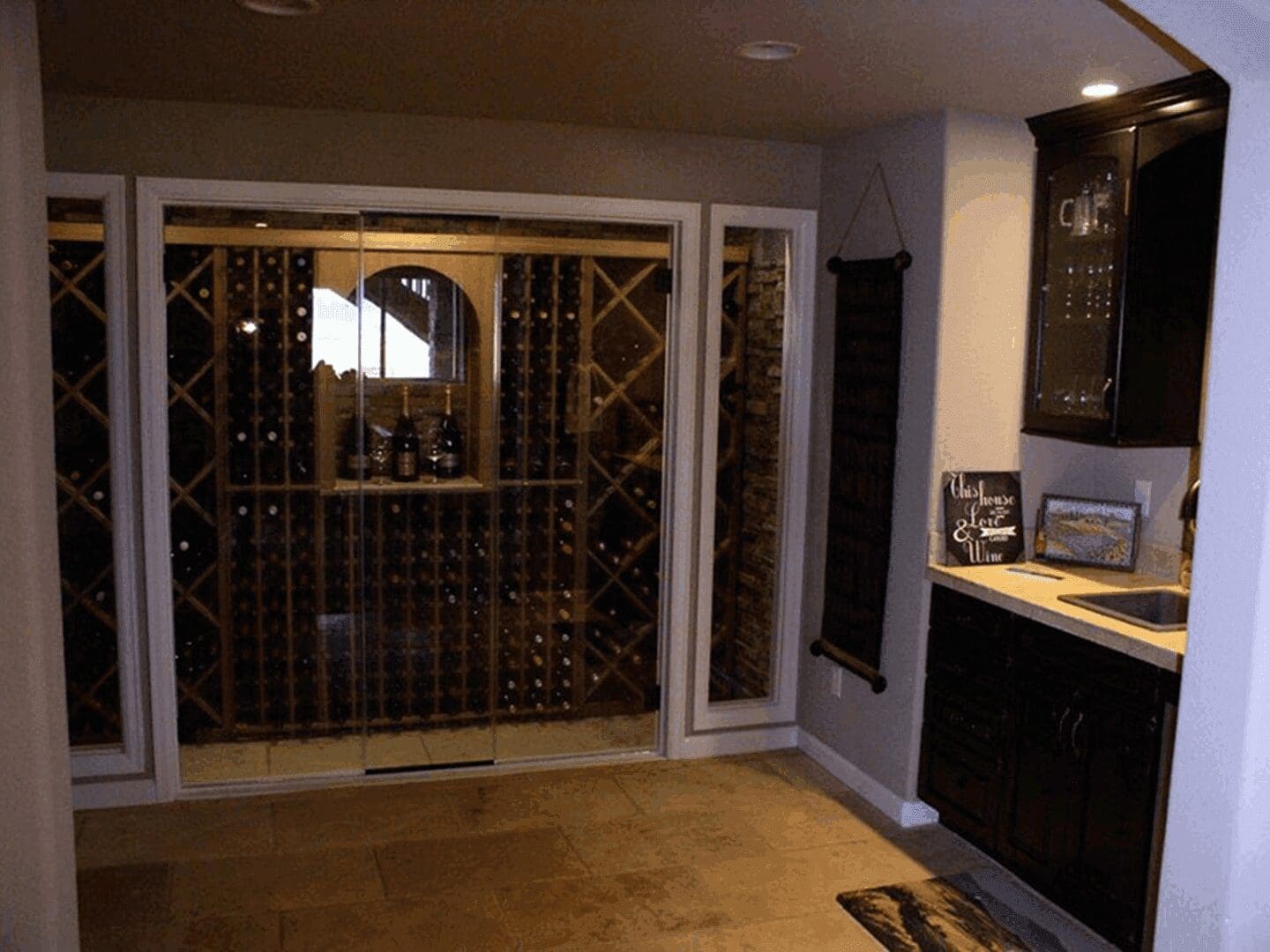 Modern wine cellar and mini bar